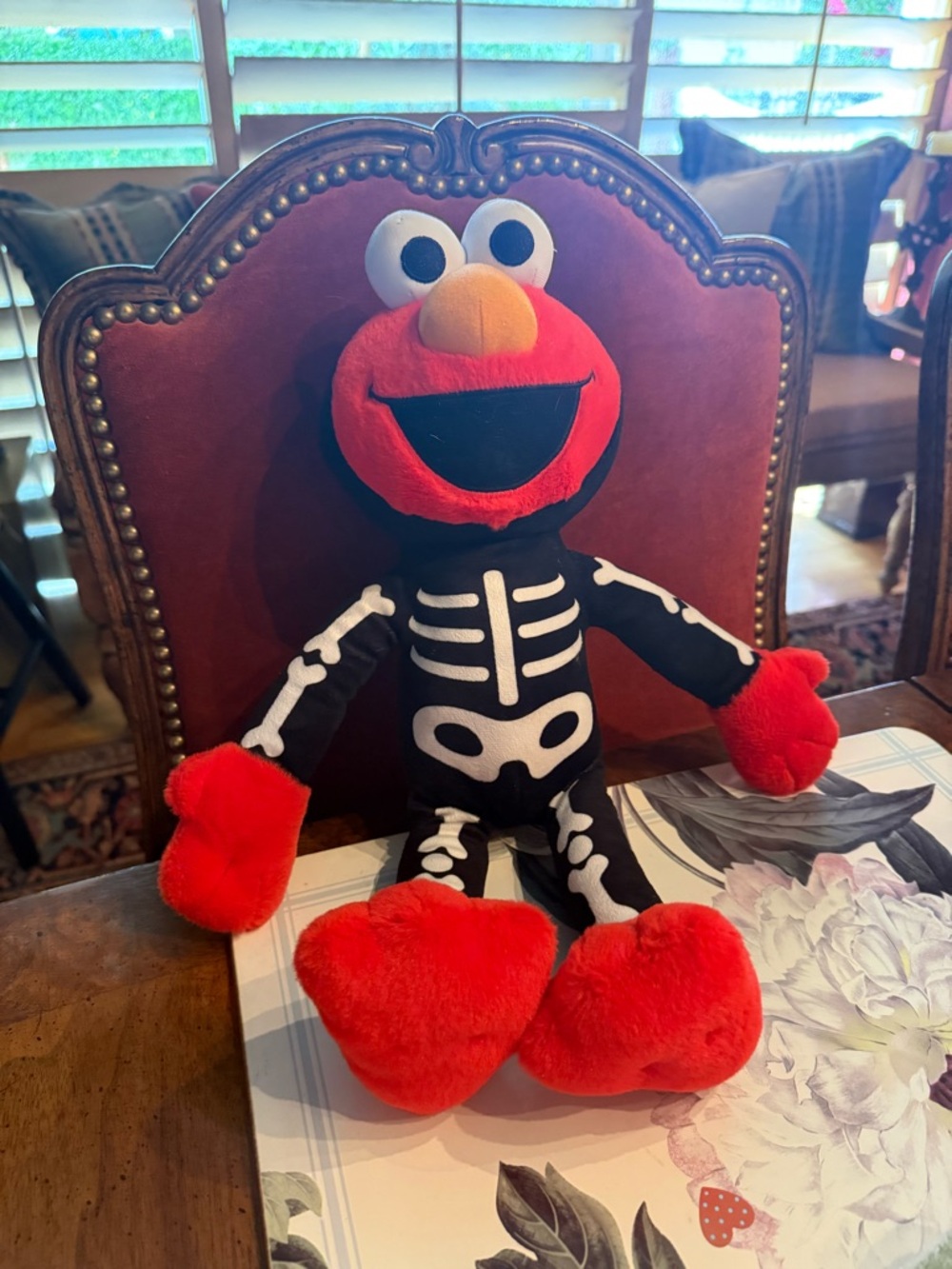 RARE Large Elmo Skeleton Plush Toy